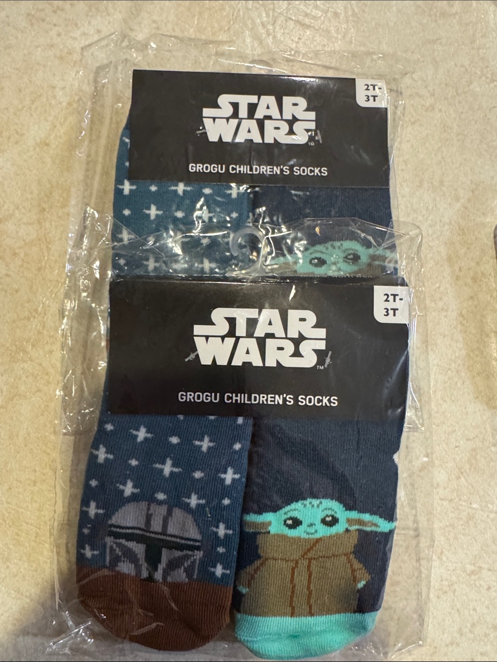 Star Wars Grogu Kids Socks - Navy, Teal, Brown